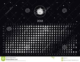 Moon Calendar 2018 Stock Vector Illustration Of Modern