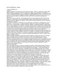 Barzovanu,care fusese sotul ei era mai mult carpaci decat cizmar si statea mai mult la birt decat acasa. Doc Ion De Liviu Rebreanu Rezumat Violeta Stanciu Academia Edu