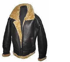 Men S B3 Shearling Sheepskin Raf Wwii Bomber Leather Flying Aviator Jacket Leather Jacket Men Shearling Jacket Flying Jacket