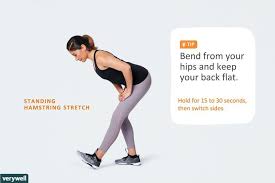 Try These 8 Relaxing Stretches For Your Entire Body Standing Hamstring Stretch Stretches For Tight Hamstrings Hamstring Stretch Tight Hamstrings