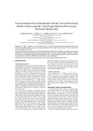 Доступны к заказу винтовки по наличию и под заказ. Pdf Faunal Analysis From Steinaecker S Horse The Northernmost British Military Outpost In The Kruger National Park During The South African War Shaw Badenhorst Academia Edu