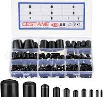 Amazon.com: 320 Pieces Rubber End Caps Black Round Vinyl End ...