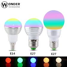 Zarowka Led Rgb E27 E14 Gu10 3 W 5 W Lampa Led Swiatla Led Spot Light Spotlight Zarowki 16 Kolor Zmian Color Changing Light Bulb Rgb Led Lights Light Bulb Lamp
