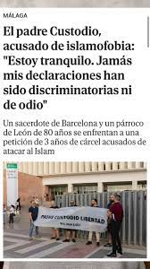 El sacerdote católico Custodio Ballester se enfrenta actualmente a juicio  bajo las leyes de discurso de odio después de hacer declaraciones publicas  y publicar artículos en 2016 que criticaron formas radicales del