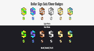Twitch Subscriber Badges Dollar Sign In 2020 Dollar Sign Badge Twitch Cheer