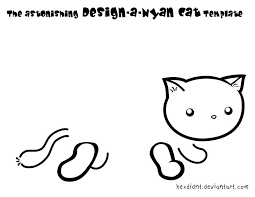Black and white nyan cat cute. Top Five Nyan Cat Coloring Pages