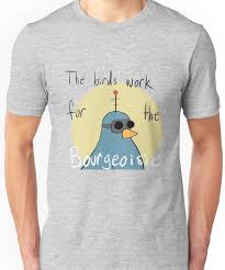 The Birds Work For The Bourgeoisie Painting Birds Work For The Bourgeoisie T Shirt By Bedtimeluke Bird Shirt Birds Bird Design