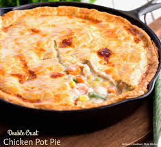 Double Crust Chicken Pot Pie Melissa S Southern Style Kitchen Iron Skillet Recipes Chicken Pot Pie Chicken Pot Pie Recipes