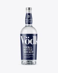 Clear Glass Vodka Bottle Mockup In Bottle Mockups On Yellow Images Object Mockups Mockup Free Psd Bottle Mockup Mockup Psd
