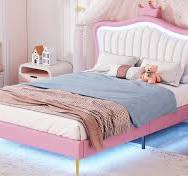 Amazon.com: Cama moderna de madera maciza de tamaño ...