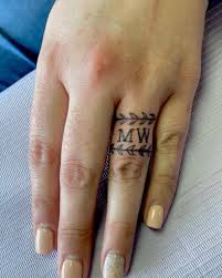 #finger tattoos #finger tattoo #hamsa hand #moon tattoo #hamsa hand tattoo #ring tattoo #arrow tattoo #small [okay, i actually said you do know tattoos are an art right? 40 Best Wedding Ring Tattoos Love Symbols To Inspire You Saved Tattoo