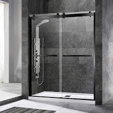 Check spelling or type a new query. Buy Woodbridge Frameless Shower Door 56 60 Width 76 Height 3 8 10 Mm Clear Tempered Glass With Shatter Retention Safety Design 2 Ways Opening Double Sliding Matte Black Sdd6076 Mbl Online In Turkey B086h5hq17