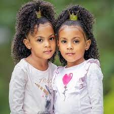 True Queens In The Making Confident Caring Comical Crowns On Mccluretwins Com Mcclure Twins Kids Curly Hairstyles Cute Black Babies
