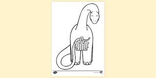 Jurassic world 42 printable coloring pages for kids in 2020 dinosaur coloring pages dinosaur. Free Dana Dinosaur Holding Shopping Basket Colouring Sheet