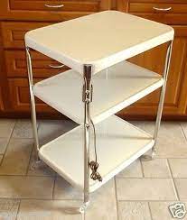 Vintage rolling metal kitchen cart. Vtg Cosco Kitchen 3 Tier Utility Cart W Plug Rolling Metal Chrome Kitchen Utility Cart Metal Kitchen Utility Cart
