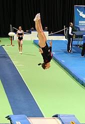 Gymnastics sometimes uses apparatus (bars, balance beam, rings, etc.). Gymnastics Wikipedia