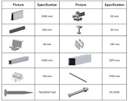 Ground Aluminum Solar Panel Mounting Structure System