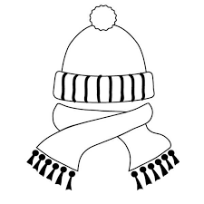 Winter Clothing Hat And Scarf In Winter Clothing Coloring Page Seasons Coloring Pages Mitten Art Winter Coloring Pages