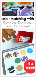 Brown Bear Brown Bear What Do You See Lesson Plan Color Matching Activity For Brown Bear Brown Bear What Do You See Free Printable No Time For Flash Cards Preschool Colors Color Activities Preschool Activities