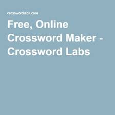 Free Online Crossword Maker Crossword Puzzle Maker Crossword German For Kids