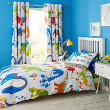 Catherine Lansfield Dino Saw Bedding Set Single Kids Duvet Set White Duvet Covers Single Duvet Cover