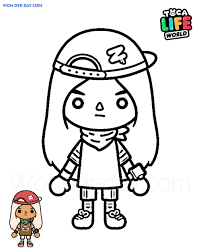 Black and white images toca boca life for girls and boys. Toca Boca Life Coloring Pages Printable Coloring Pages