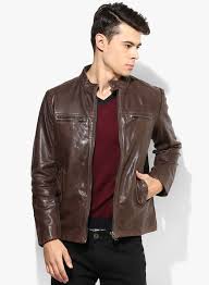 Celio Brown Solid Casual Jacket 11199 Jabong Com Leather Jeans Men Casual Jacket Jackets