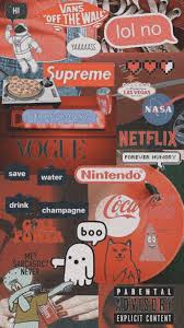 I Like The Way The Artist Mashed Up Multiple Brands To Create A Collage Iphone Wallpaper Pattern Iphone Wallpaper Vsco Aesthetic Iphone Wallpaper