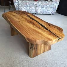 Unique Live Edge Coffee Table With Live Edge Wood Slab Legs Etsy Rustik Mobilya Ormanlik Alan Ahsap Isleme