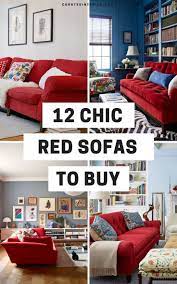 12 Fabulous Red Sofas For Your Living Room Red Sofa Living Room Red Sofa Red Couch Living Room