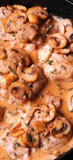 Chicken In Creamy Mushroom Sauce Stuffed Mushrooms Chicken Recipes Chicken Thigh And Rice Recipe