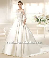 W0291 2013 Royal Train Lace Top Three Quarter Long Sleeves Wedding Dress With Pocket Wedding Dresses La Sposa Wedding Dresses Wedding Dress Styles