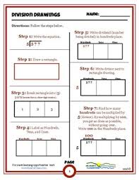 Includes worksheets with models and diagrams, as well as others with algorithmic practice. Division Drawings Rectangular Area Model For Long Division Worksheets Games In 2020 Division Worksheets Long Division Worksheets Activity Workbook