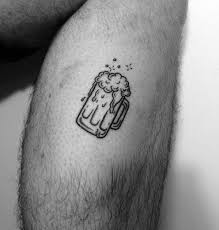 Small Simple Male With Cool Beer Tattoo Design Beer Tattoos Tattoo Designs Men Small Tattoos For Guys