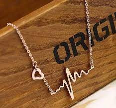 Simultaneous 12 channel electrocardiograph (ecg/ekg) the cardiocare 2000 acquires 10 full seconds of ecg data simultaneously from 10 leads to produce an accurate 12 channel printout with. Personalized Ecg Necklace Heartbeat Necklace Gold Fashion Necklace