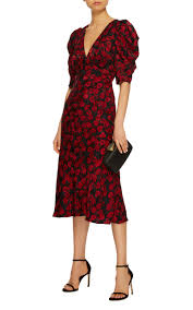 Colette Floral Print Silk Dress By Saloni Moda Operandi Cocktail Attire For Women Silk Print Dress Cocktail Attire