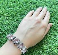 Handmade Kunzite Cuff: 925 Sterling Silver Gemstone Bangle