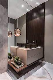 The powder room is a toilet reserved for guests. 20 Modern Powder Room Design Ideas Design Ideas Modern Powder Powderrooms Room Bathroom Interior Chic Bathrooms Bathroom Interior Design