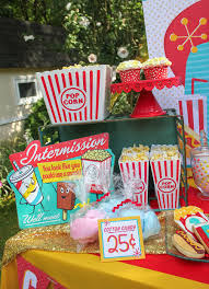 Movie Theater Birthday Party Favor Ideas Easton S Retro Drive In Movie Party Just Add Confetti Movie Themed Party Cars Birthday Party Decorations Backyard Movie Party