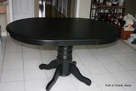 How To Repaint My Dining Table Pottery Barn Bblack Kitchen Table Oak Black Kitchen Table Repainted Table