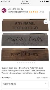 Name Plate And Business Card Holder Name Plate Desk Sign Name Plaques