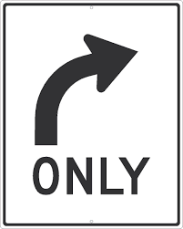 Black And White Arrow Road Sign Meaning Only With Right Turn Arrow National Marker Tm522j 30 X24 Black And White 85 Percent Recycled 080 Engineering Gra Directional Signs Markers Traffic Signs