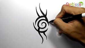 How To Draw Simple Tattoo On Paper Youtube