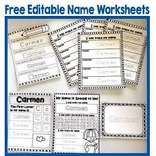 Help Your Child Learn How To Spell Their Name With These Editable Worksheets No Font To Inst Kindergarten Schedule Special Education Math Kindergarten Writing