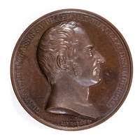 Medalj med läkaren Adolf Murray i profil, 1838