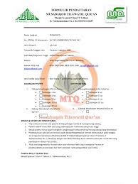 Formulir pendaftaran penerimaan peserta didik baru (ppdb.· formulir. Formulir Pendaftaran Mtq Pdf