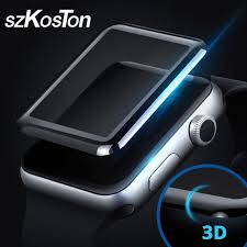 Full Coverage Tempered Glass For Apple Watch 4d 3d Curved Surface Film 38mm 42 Mm Scree Phone Screen Protector Tempered Glass Screen Protector Screen Protector