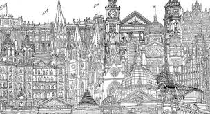 Buildings Of Melbourne By Lewis Brownlie Doodle Art Drawing Melbourne Art