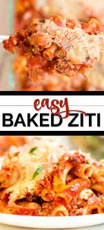 Easy Baked Ziti Recipe Easy Baked Ziti Ziti Recipes Baked Ziti Recipe