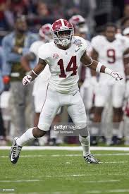 Alabama Crimson Tide Defensive Back Deionte Thompson Looks On During Alabama Crimson Tide Alabama Defensive Back